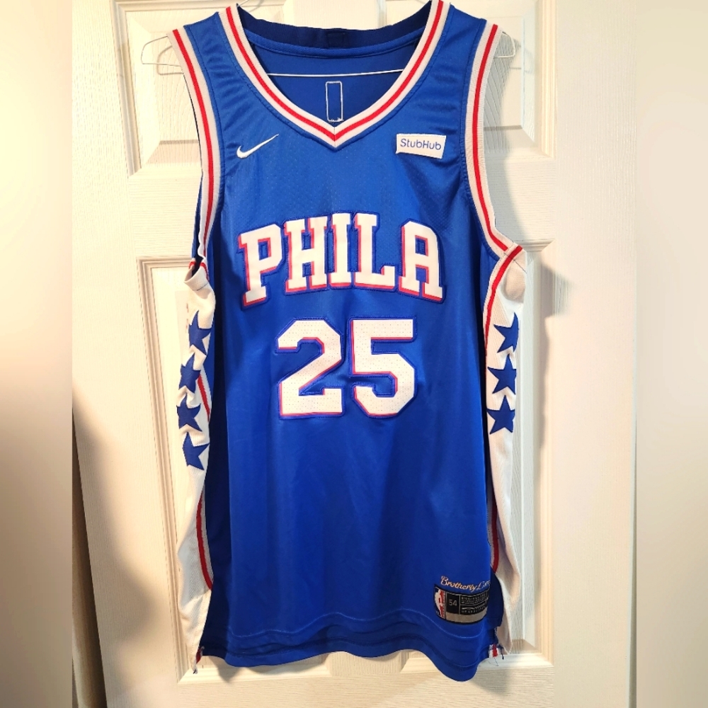 EUC-Philadelphia Sixers jersey-Ben Simmons fits like a men's tall large